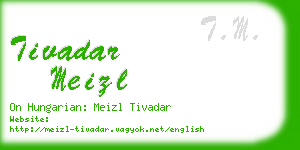 tivadar meizl business card